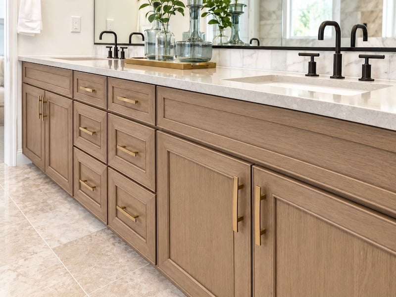 10 Hottest Trends In Bathroom Design - Faucets And Hardware In Mixed Finishes