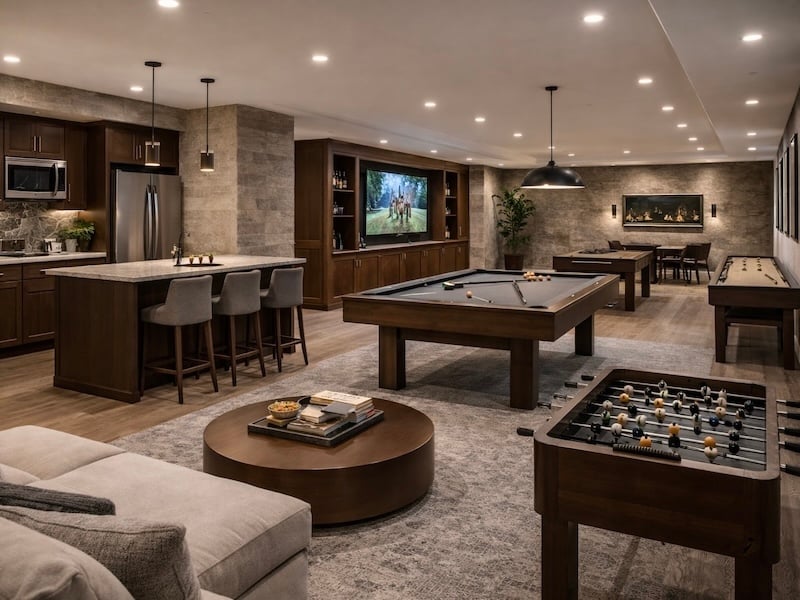 14 Tips For Remodeling Your Basement - Recreation and Entertaining Room