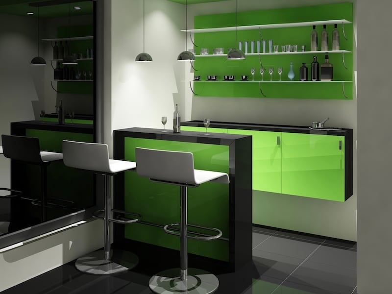 9 Home Bar Design Ideas For Your Custom Home Or Remodel - Bold Statement Bar