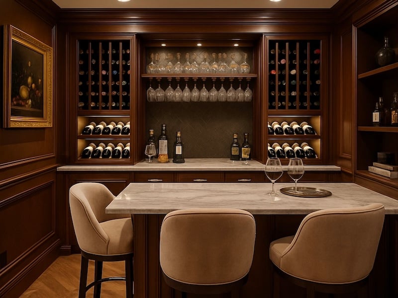 9 Home Bar Design Ideas For Your Custom Home Or Remodel - Wine Tasting Room