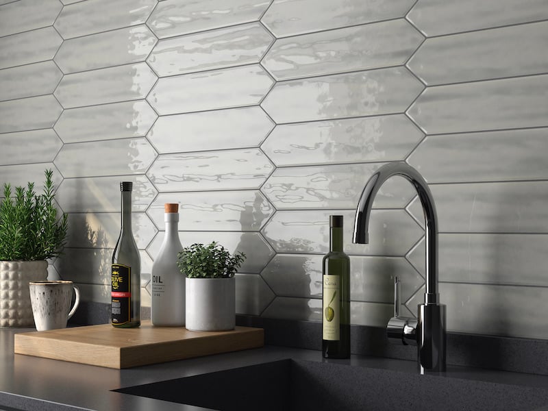 Architessa Textured Subway Tile - Hustle Dark Gray picket 2