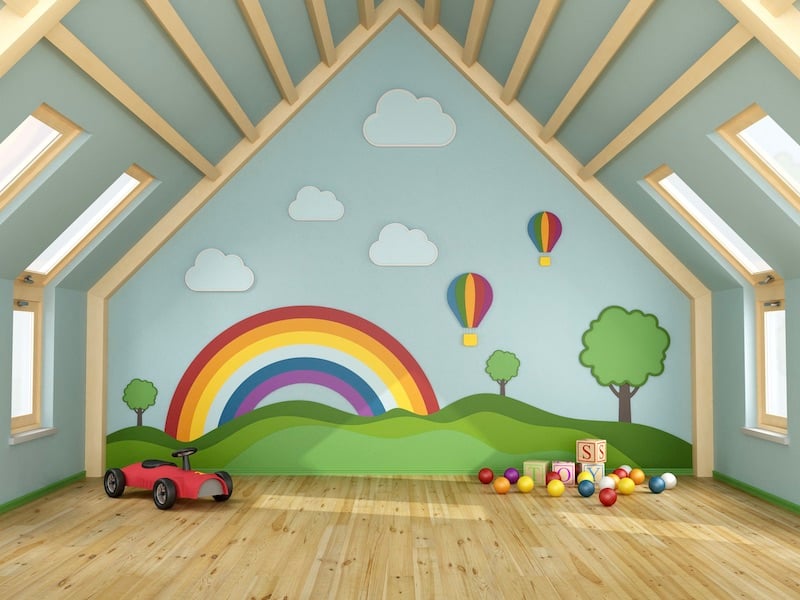 Attic Remodeling Ideas - Playroom