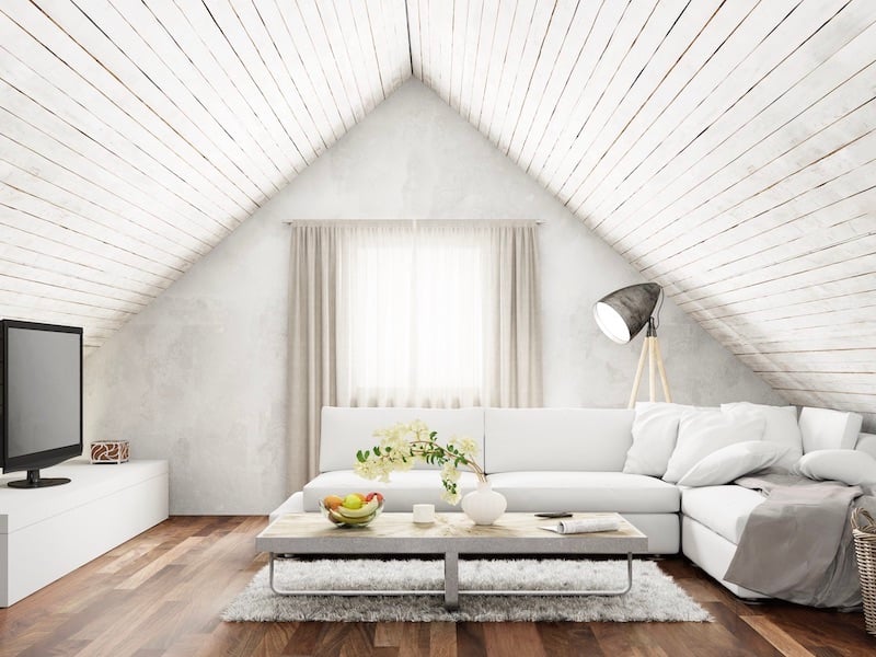 Attic Remodeling Ideas - TV Family Room