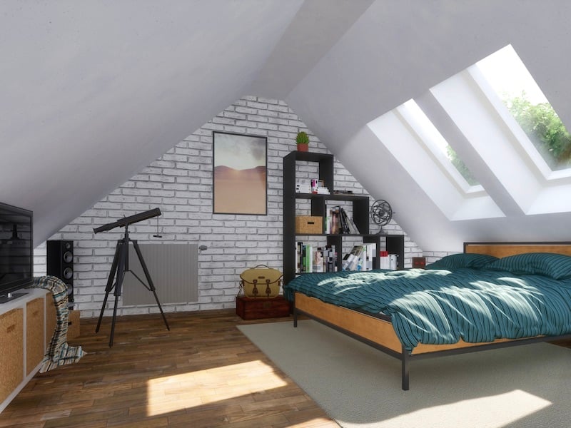 Attic Remodling Ideas - Teenager Bedroom