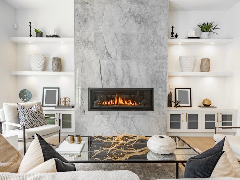 Exquisite Fireplace Design Ideas - Contemporary Marble Surround
