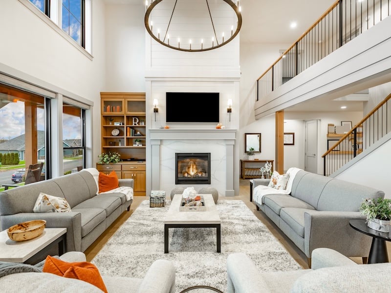 Fireplace Design Ideas For Custom Homes and Major Remodels - Classic Wood Mantel with Marble Surround and Built-Ins