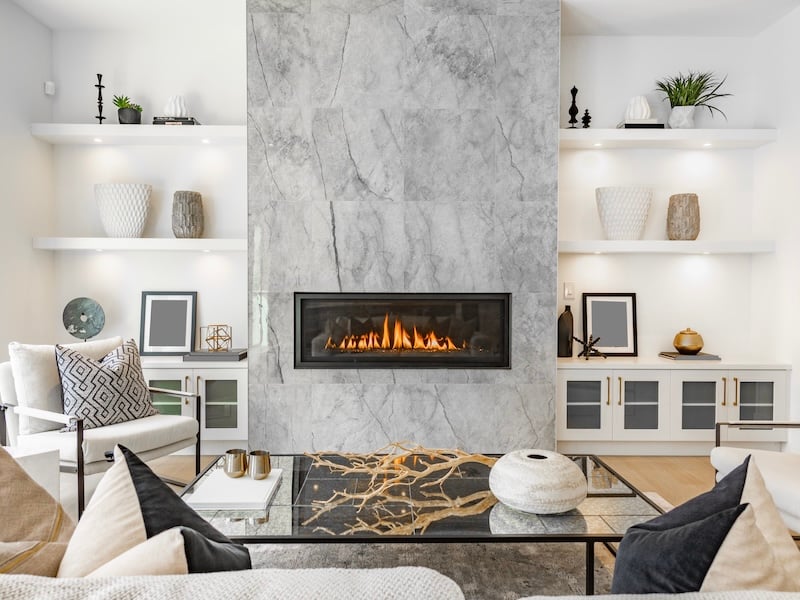 Fireplace Design Ideas For Custom Homes and Major Remodels - Marble Slab Fireplace Surrounds