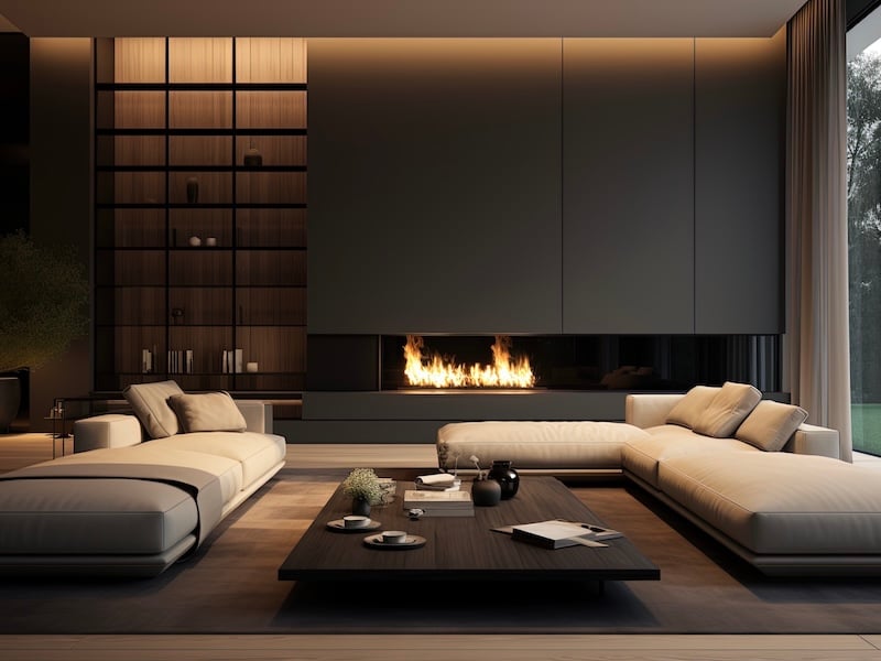 Fireplace Design Ideas For Custom Homes and Major Remodels - Metal and Integrated Panel Surrounds