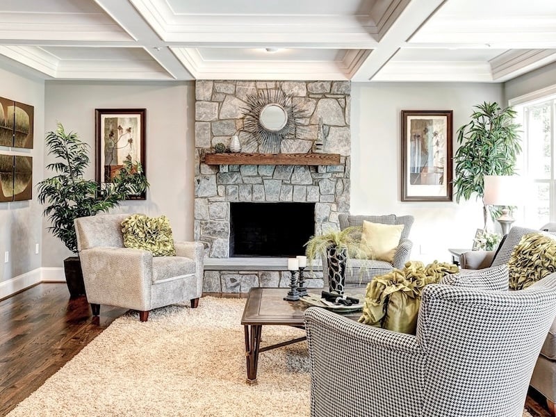 Fireplace Design Ideas For Custom Homes and Major Remodels - Random-Sized Stone Fireplace Surrounds