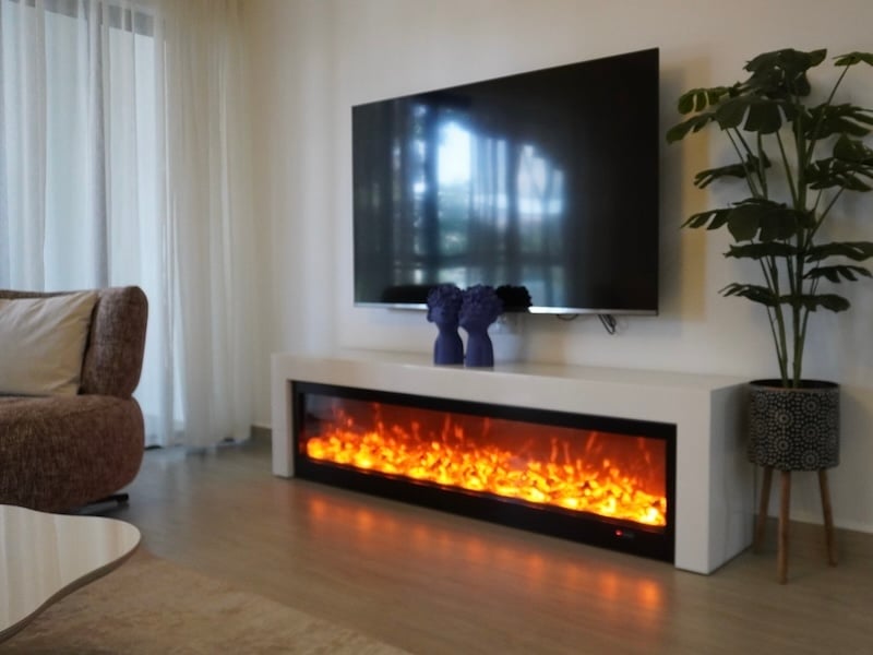 Fireplace Design Ideas For Custom Homes and Major Remodels - TV Console Electric Fireplaces
