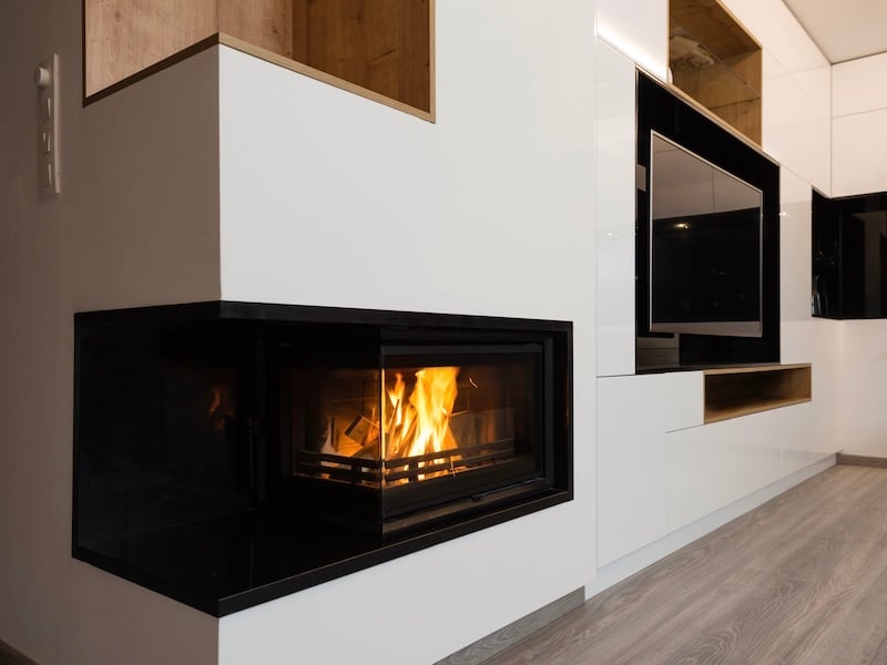 Fireplace Design Ideas For Custom Homes and Major Remodels - Wrap Around Linear Fireplace