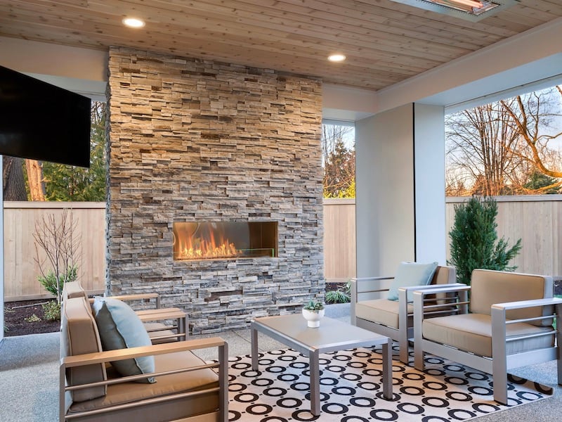 How To Design The Perfect Outdoor Living Space - Fireplace
