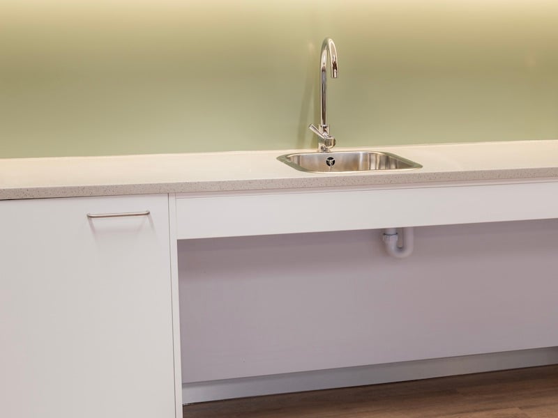 Kitchen - Accessible Sink Open Underneath - Stock Photo