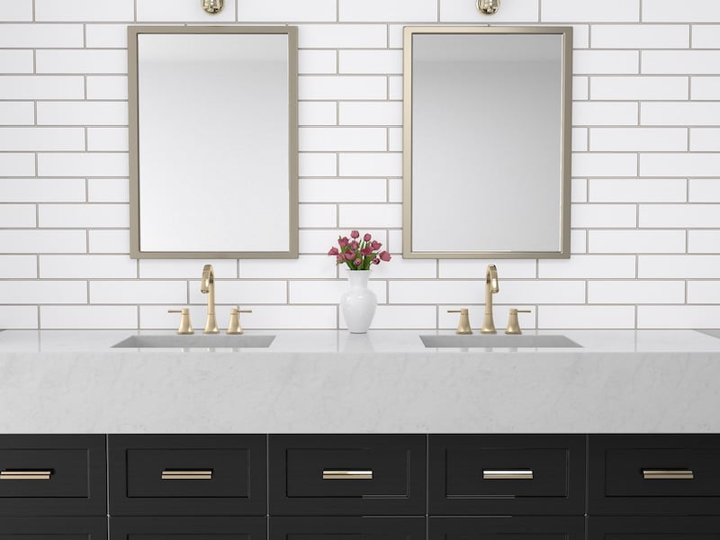 The Newest Trends In Bathroom Tile Design - Contrasting Grout