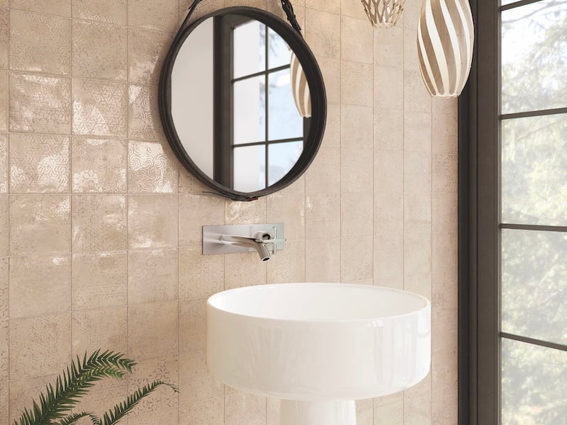 The Newest Trends In Bathroom Tile Design - Square Printed Design